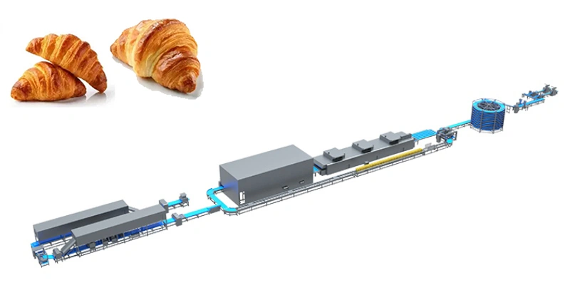 Línea de producción de croissants